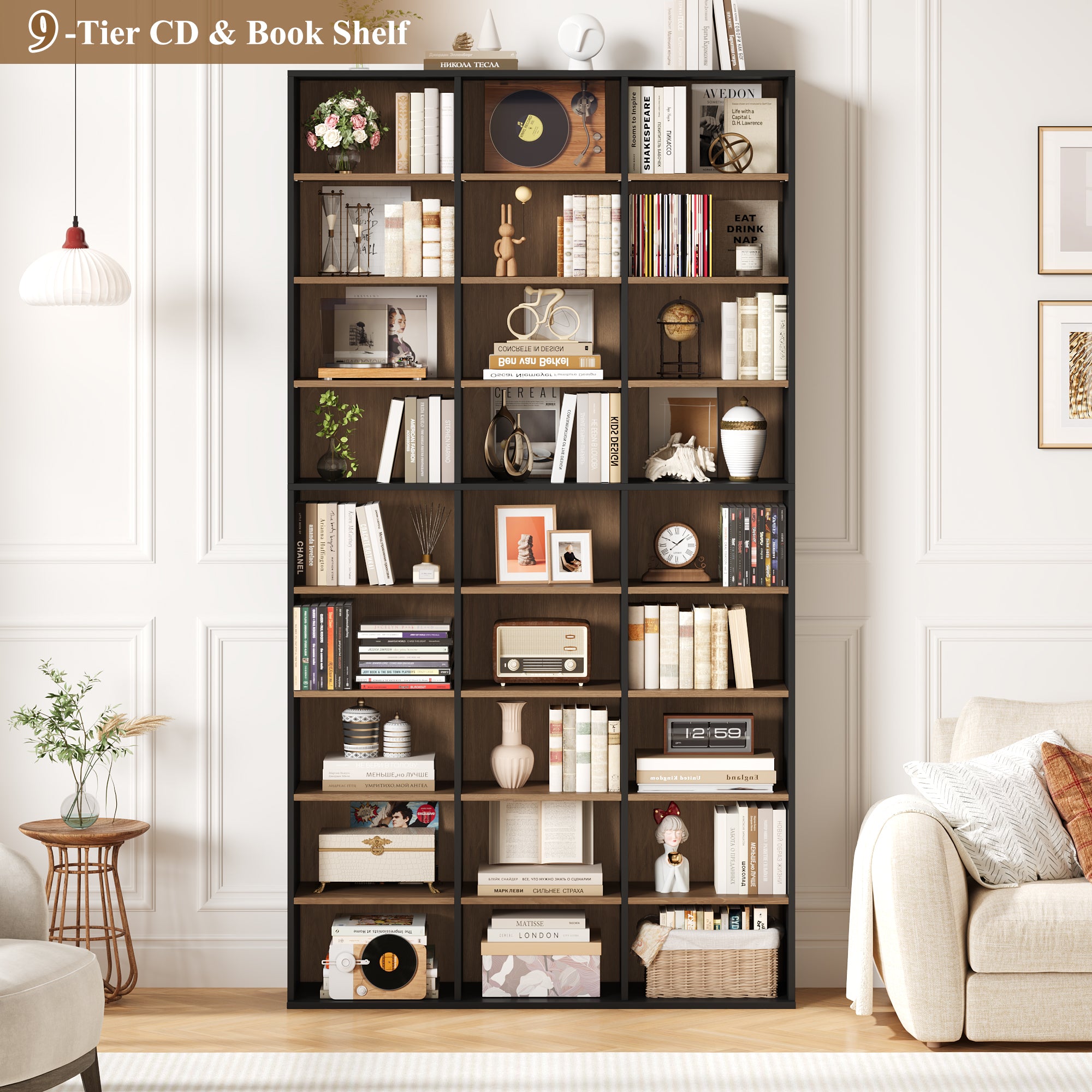 https://www.walmart.com/ip/Hiphuta-27-Cube-9-Tier-Bookcase-75-Tall-Triple-Wide-CD-Media-Storage-Organizer-with-15-Adjustable-Shelves-Freestanding-Display-Shelf-White/20350859792