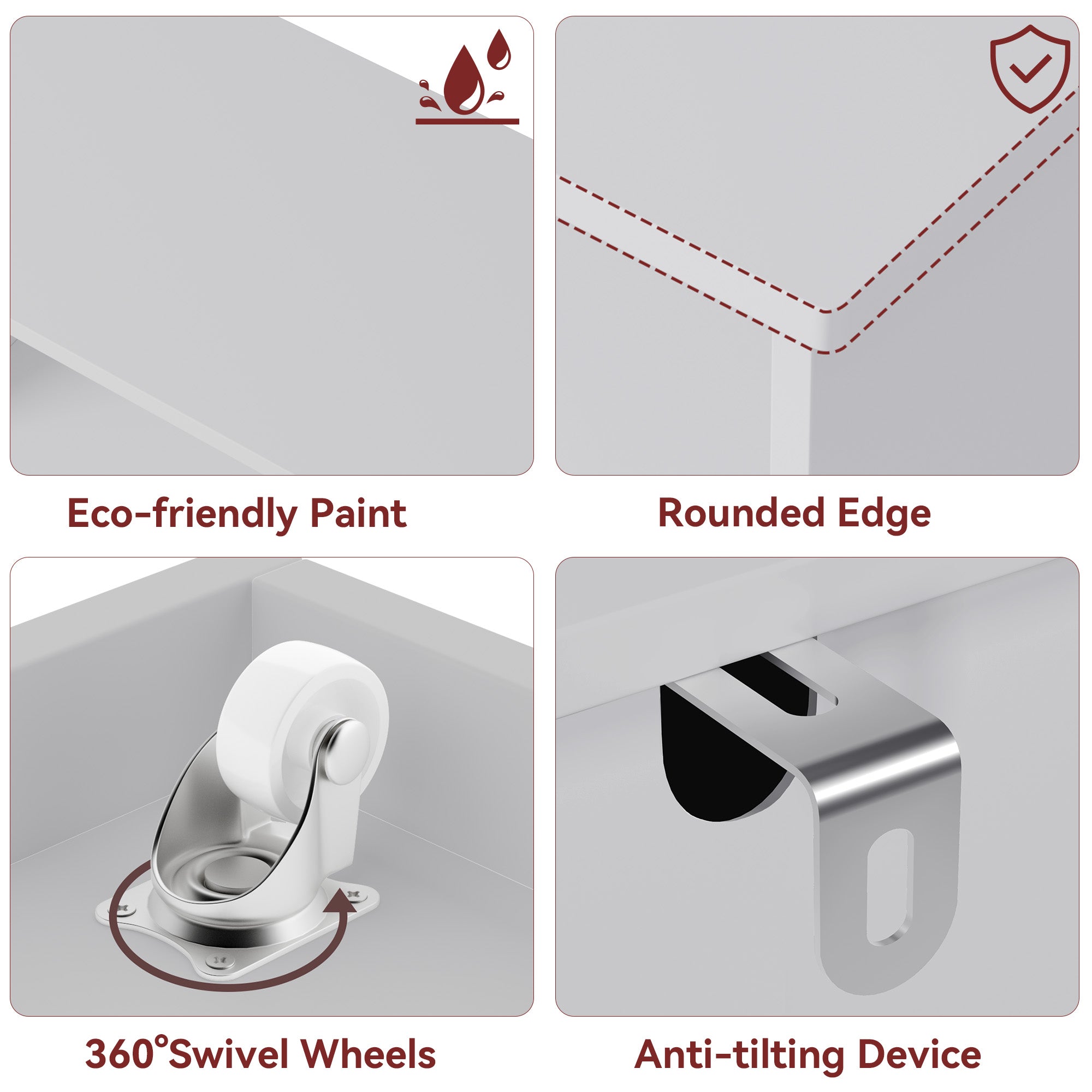 Hiphuta Large 4 Tier Kids Toy Organizer, Wood Toy Organizer of 6 Bins& 4 Removable Drawers, Children's Bookcase for Family Room, Gray