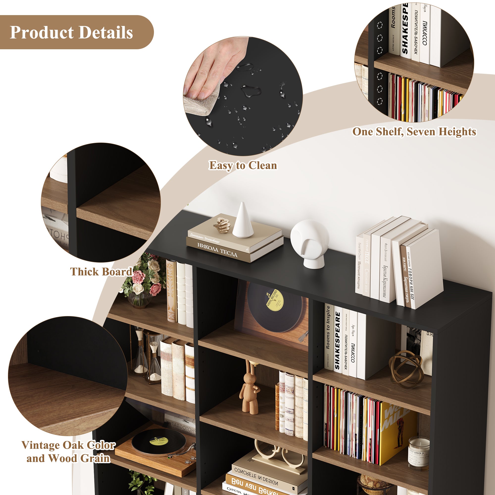 https://www.walmart.com/ip/Hiphuta-27-Cube-9-Tier-Bookcase-75-Tall-Triple-Wide-CD-Media-Storage-Organizer-with-15-Adjustable-Shelves-Freestanding-Display-Shelf-White/20350859792