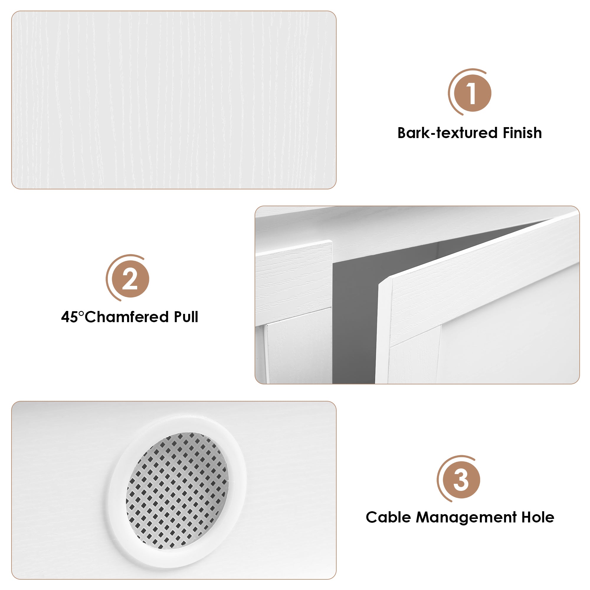 Hiphuta 79" W Wall Unit Entertainment Center for TVs up to 65", Farmhouse Wall Unit TV Stand with Bookshelves and Cabinet, Entertainment Center with LED Lights for Living Room, White