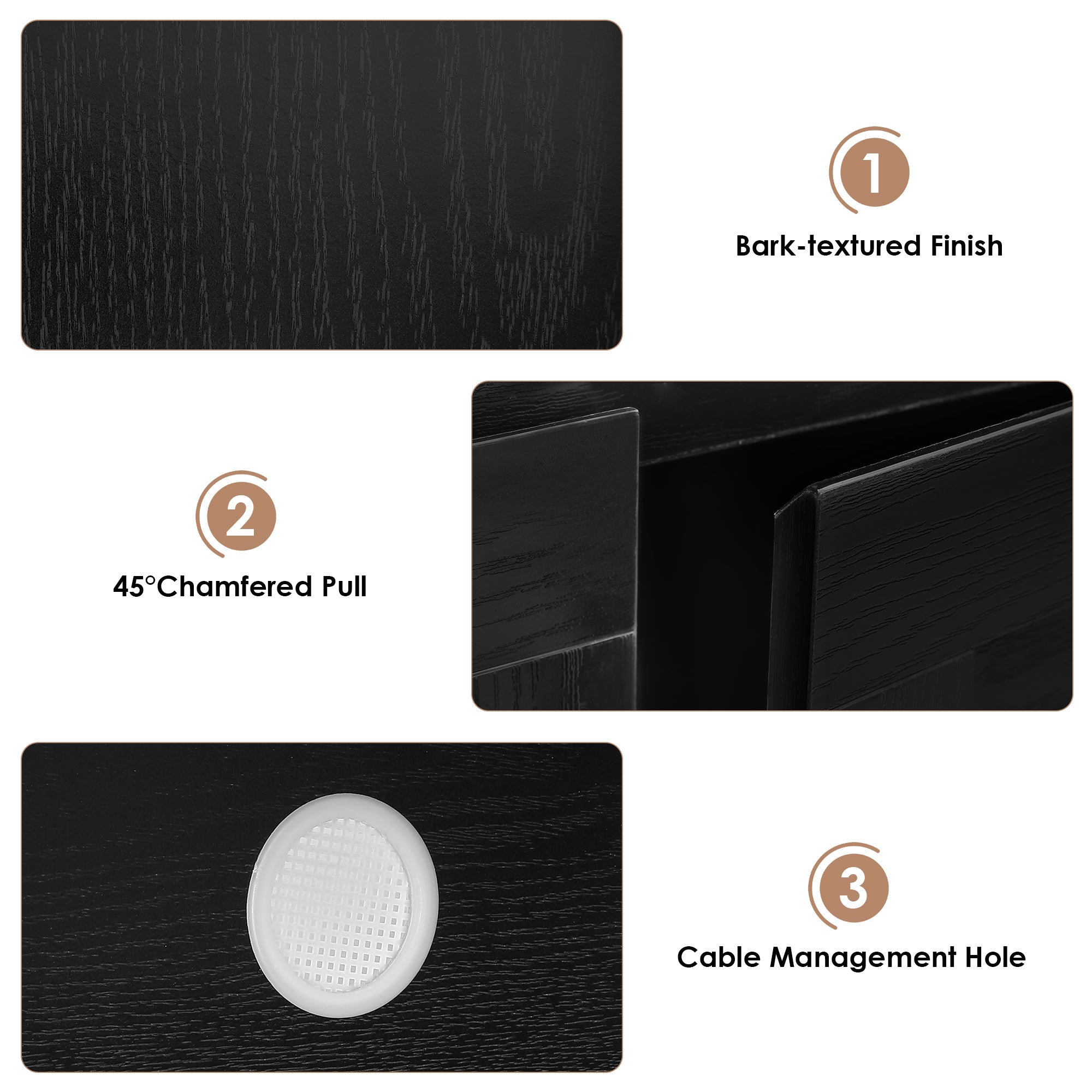 Hiphuta 79" W Wall Unit Entertainment Center for TVs up to 65", Farmhouse Wall Unit TV Stand with Bookshelves and Cabinet, Entertainment Center with LED Lights for Living Room, Black